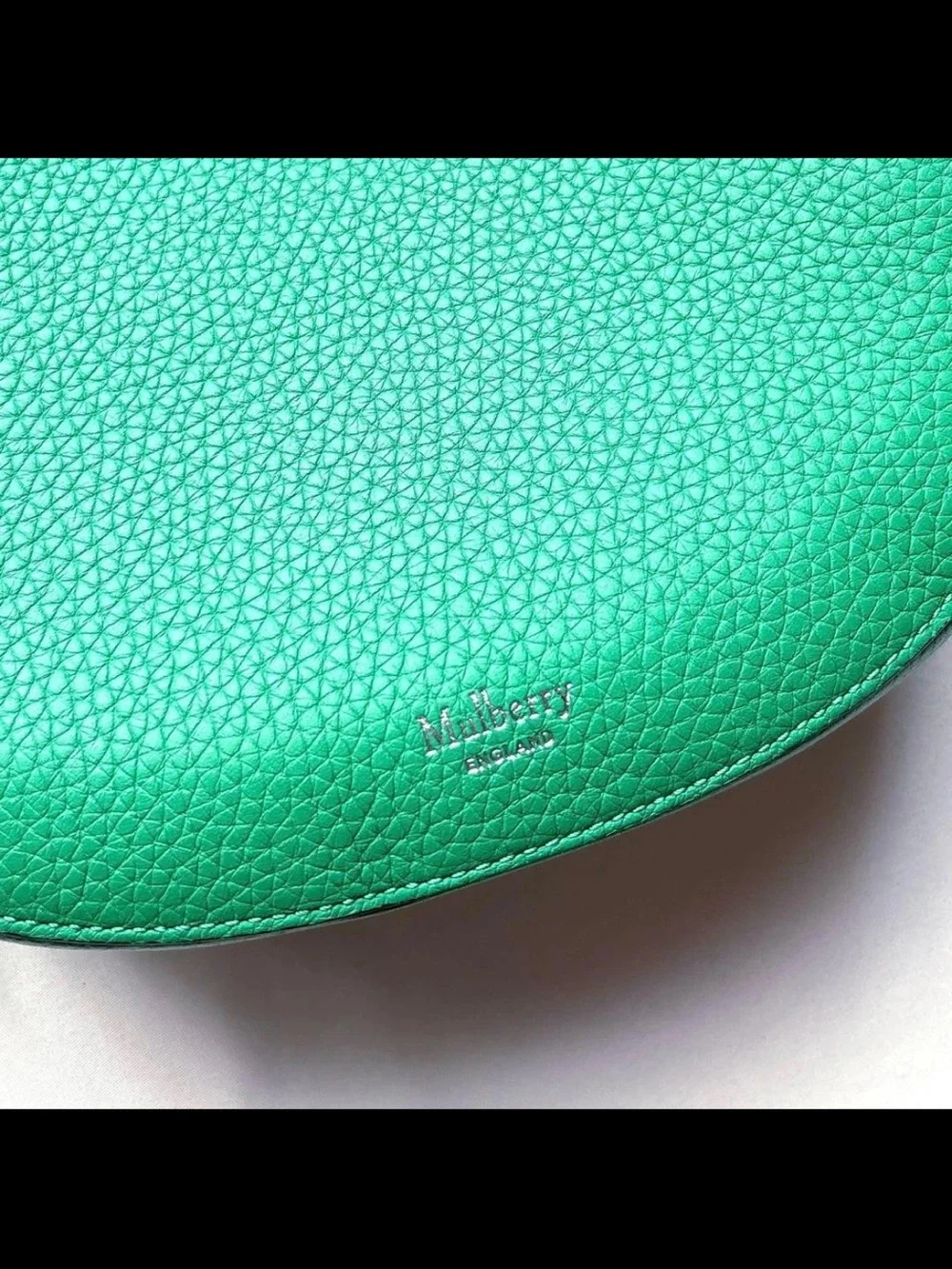 Mulberry Pebbled Leather Shoulder Bag in Emerald Green
